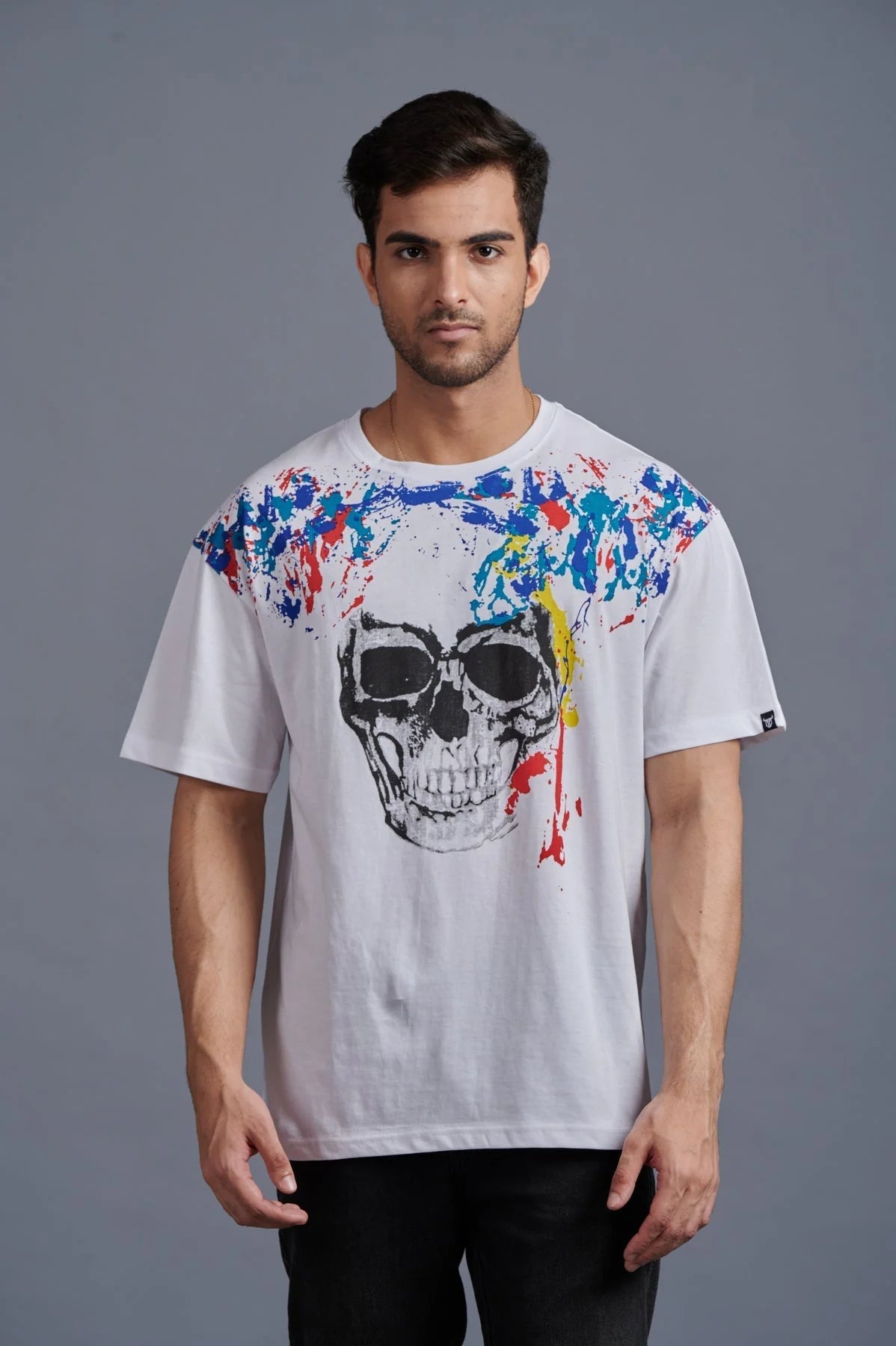 white t shirt printed