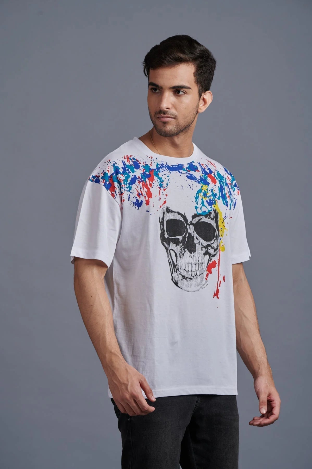 white t shirt printed